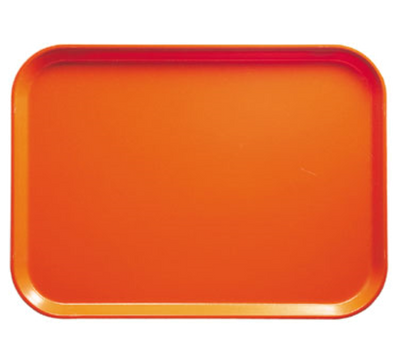 Cambro 810220 9.88" x 8" Citrus Orange High-Impact Fiberglass Rectangular Camtray - 12/Case