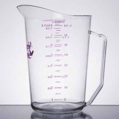 Cambro 200MCCW441 2 Qt. Clear Polycarbonate Camwear Measuring Cup