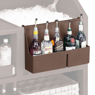 Cambro BAR54SR131 19.5" W x 4.31" D x 12.63" H Fits 540 650 and 730 Cambar Dark Brown Speed Rail