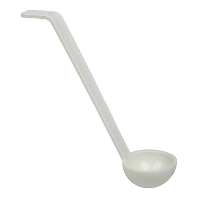 Cambro LD85148 3/4 Oz. White Polycarbonate Plain Camwear Ladle - 12/Case