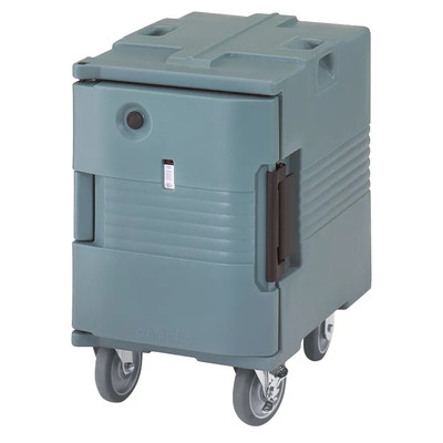 Cambro UPCHW400401 18.13" W x 31.25" H x 26.38" D Slate Blue Polyethylene Ultra Camcart Heated Food Pan Carrier - 110V