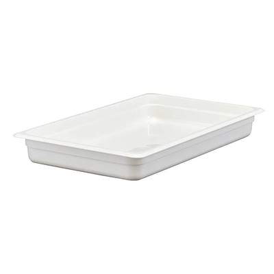 Cambro 12CW148 8.9 Qt. White Polycarbonate Full Size Camwear Food Pan - 6/Case