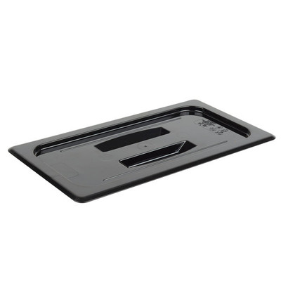Cambro 30CWD110 Black Polycarbonate 1/3 Size Camwear Drain Shelf - 6/Case