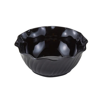 Cambro SRB13110 13 Oz. Serving Bowl Black Swirl Bowl (24 Per Case Wrapped in 4 Packs of 6 Bowls Each)