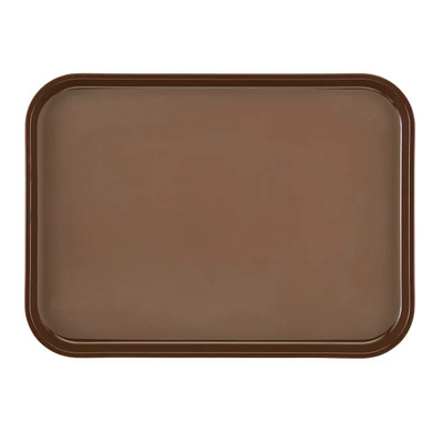 Cambro PT1216167 11.88" x 16.25" Polypropylene Brown Rectangular Polytread Tray - 24/Case