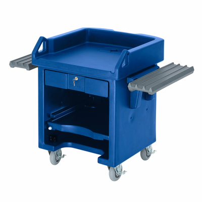 Cambro VCSWR186 52.75" W x 43" H x 32" D Navy Blue Double-Wall Polyethylene Versa Cash Register Cart