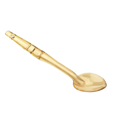 Cambro SPO13150 13" Amber Ultem Notched Back Hanging Hole Solid High Heat Camtensils Spoon - 12/Case