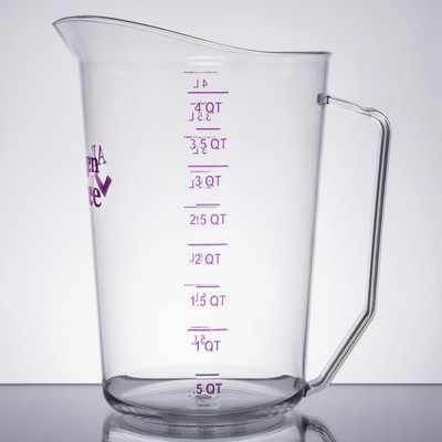 Cambro 400MCCW441 4 Qt. Clear Polycarbonate Camwear Measuring Cup