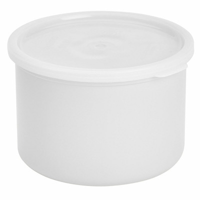 Cambro CP15148 1.5 Qt. White Polycarbonate Round Crock - 6/Case