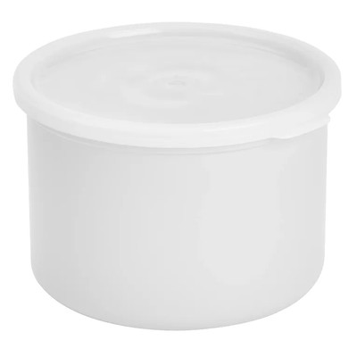Cambro CP15148 1.5 Qt. White Polycarbonate Round Crock - 6/Case