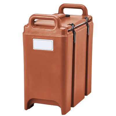 Cambro 350LCD402 3. Gal. Brick Red Insulated Plastic Camtainer Soup Carrier