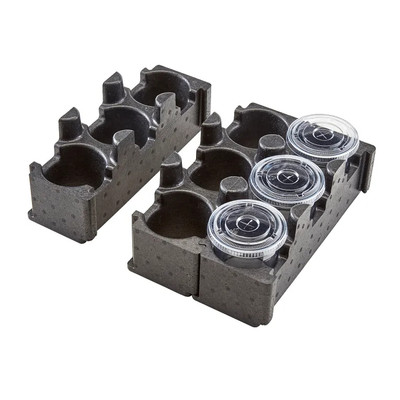 Cambro EPPBEVH2110 4.92" W x 12.76" H Polypropylene Cam GoBox Beverage Holder - 2/Pack