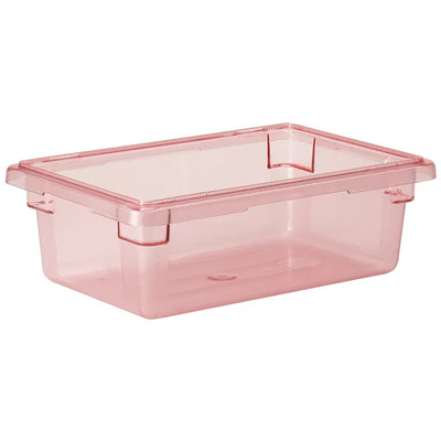 Cambro 12186CW467 3 Gal. Safety Red Polycarbonate Camwear Food Storage Container - 6/Case