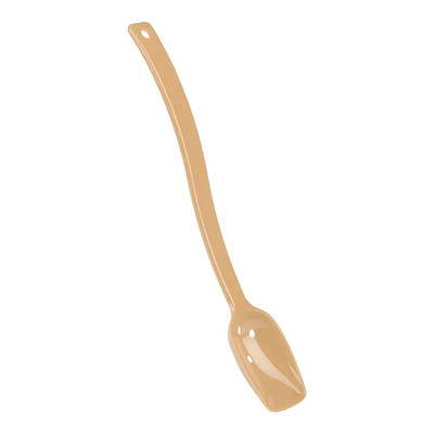 Cambro SPOP10CW133 0.75 Oz. Beige Polycarbonate Hanging Hole Perforated Salad Spoon - 12/Case