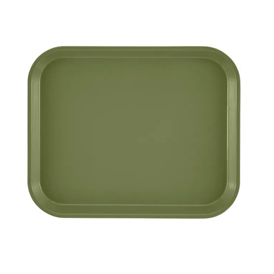 Cambro 810428 9.88" x 8" Olive Green High-Impact Fiberglass Rectangular Camtray - 12/Case