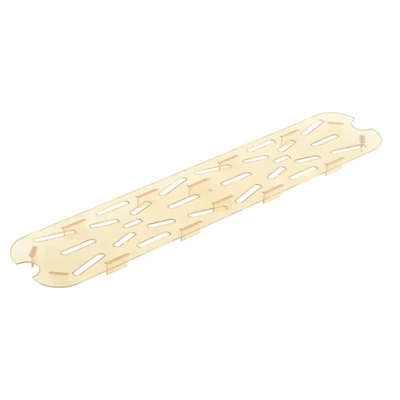 Cambro 20LPHPD150 Amber Plastic 1/2 Size Long H-Pan Drain Shelf - 6/Case