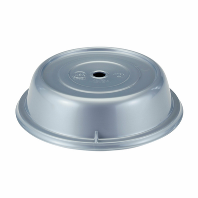 Cambro 1005CW486 10.56" Silver Lightweight Polycarbonate Stackable Round Camwear Camcover - 12/Case