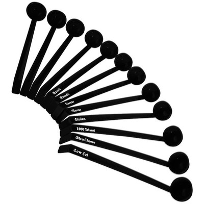 Cambro LD105A110 1 Oz. Black Polycarbonate Camwear Ladle (Assortment Pack)