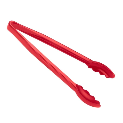 Cambro 12TGS404 12" Scallop Grip Dishwasher Safe Red Lugano Tongs - 12/Case