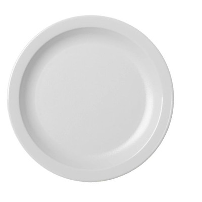 Cambro 65CWNR148 6.56" Dia. White Polycarbonate Round Narrow Rim - 48/Case