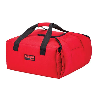 Cambro GBPP214521 (2) 14" Pizza Capacity Cambro Red Nylon Fabric GoBag Premium Pizza Delivery Bag