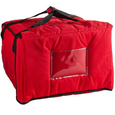 Cambro GBPP518521 (5) 18" Pizza Capacity Cambro Red Nylon Fabric GoBag Premium Pizza Delivery Bag
