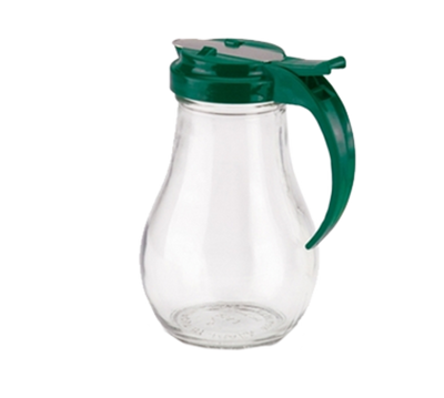 Vollrath 614-05 14 Oz. Glass Jar with White Plastic Top Dripcut Syrup Server (12 Each Per Case)