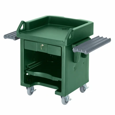 Cambro VCSWRHD519 Kentucky Green Double Wall Polyethylene Versa Cash Register Cart