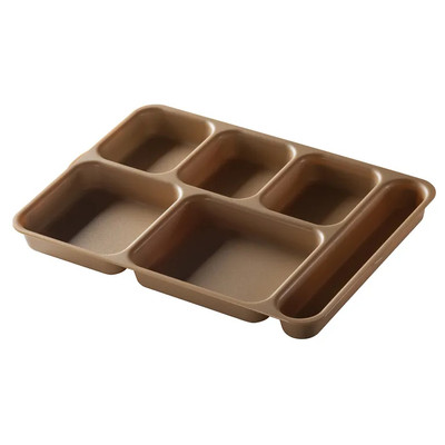 Cambro 10146DCW133 10" x 14" Beige Polycarbonate Rectangular Camwear Separator Tray - 24/Case