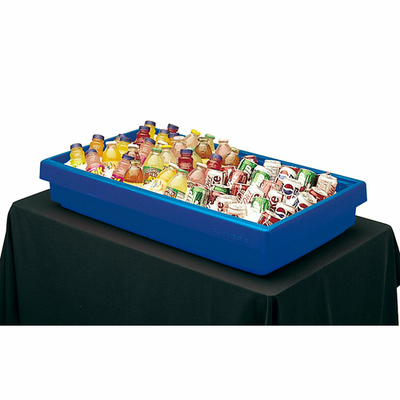 Cambro BUF72186 67.5" W x 24" D x 7" H Navy Blue Plastic Table Top Buffet Bar