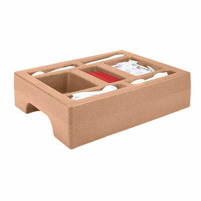 Cambro LCDCH10157 Coffee Beige Plastic 3 Sections Condiment Holder for 1000LCD and UC1000