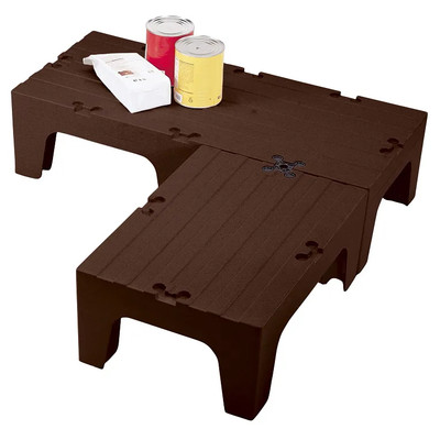 Cambro DRS60131 3000 Lb. Dark Brown Polypropylene Solid Top S-Series Dunnage Rack