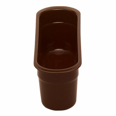 Cambro 415CBP131 Dark Brown Hi-Gloss Plastic Cutlery Insert Box - 12/Case