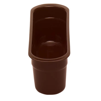 Cambro 415CBP131 Dark Brown Hi-Gloss Plastic Cutlery Insert Box - 12/Case