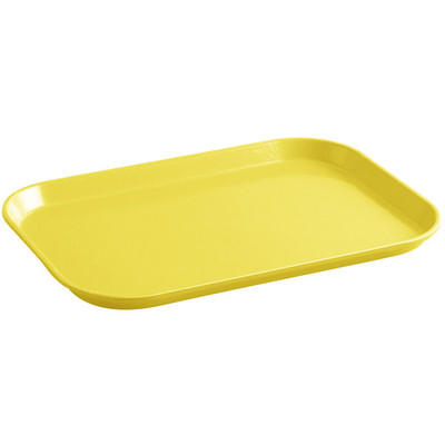Cambro 1015MT145 10 1/8" x 15" x 3/4" Yellow Rectangular Fiberglass Market Display Tray - 24/Case