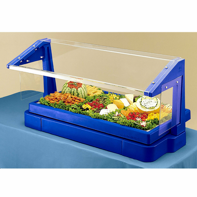 Cambro BBR720186 73.88" W x 24.13" D x 24.5" H Navy Blue Plastic Table Top Buffet Bar