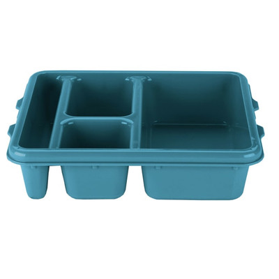 Cambro 9114CW414 9&quot; x 11&quot; Teal Polycarbonate Rectangular Meal Delivery Camwear Tray - 24/Case