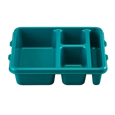 Cambro 9114CW414 9" x 11" Teal Polycarbonate Rectangular Meal Delivery Camwear Tray - 24/Case