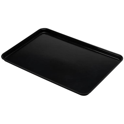 Cambro 1224MT110 12 7/16" x 24" x 3/4" Black Rectangular Fiberglass Market Display Tray