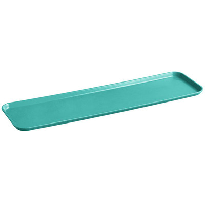 Cambro 830MT140 8 7/16" x 30" x 3/4" Green Rectangular Fiberglass Market Display Tray - 12/Case