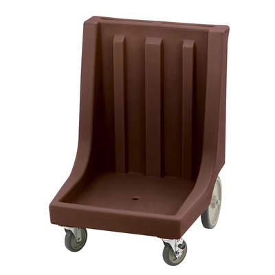 Cambro CD2020HB131 350 Lb. Dark Brown Polyethylene Camdolly with Push Handle