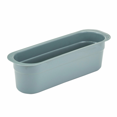 Cambro 415CBP180 Light Gray Hi-Gloss Plastic Cutlery Insert Box - 12/Case