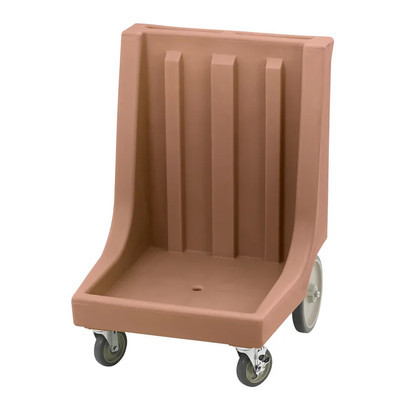 Cambro CD2020HB157 350 Lb. Coffee Beige Polyethylene Camdolly with Push Handle