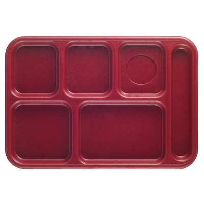 Cambro Bct1014416 10" x 14" Cranberry Abs Rectangular Budget School Tray - 24/Case