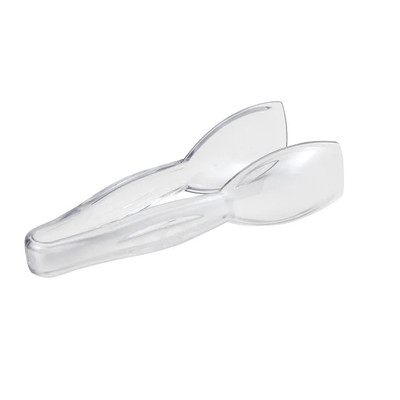 Cambro TGG6135 6-9/16" Easy-Grasp Polycarbonate Clear Lugano Tongs - 12/Case