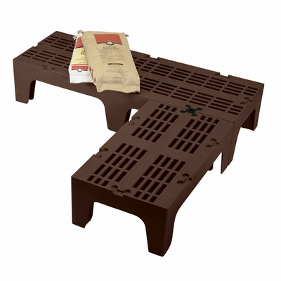 Cambro DRS300131 1500 Lb. Dark Brown Polypropylene Slotted Top S-Series Dunnage Rack
