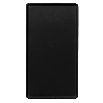 Cambro 1222D110 12" X 22" Rectangular Black Dietary Tray - 12/Case
