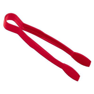Cambro TG9404 9" Flat Grip Surface Plastic Red Lugano Tongs - 12/Case