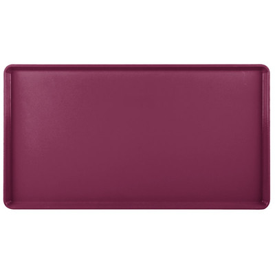 Cambro 1222D522 12" X 22" Rectangular Burgundy Wine Dietary Tray - 12/Case