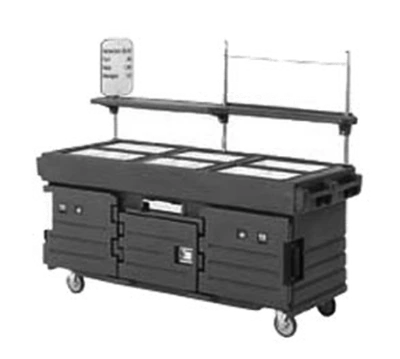 Cambro KVC856191 Granite Gray with 6 Pan Wells CamKiosk Cart